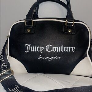 Juicy Couture Black and White Logo Satchel